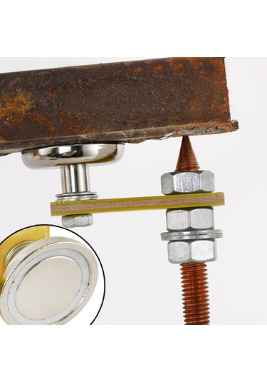 Ranyeek Otomatik Tamir Magnetik Toprak Klembi, Bakır Elektrot, 3kg Çekim Gücü, Araç Tamiri İçin Sabitlenmiş Demir Blok