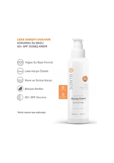 Sante Plus Güneş Kremi Spf 50 125 ML