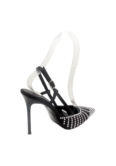 Kemal Tanca 856 1019 Kadın Topuklu Ayakkabı & Stiletto Siyah Taşlı