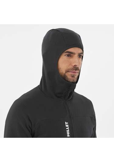 Millet Fusıon Grıd H Erkek Kapşonlu Polar Ceket Tam Fermuarlı Mıv9024 0247 Siyah