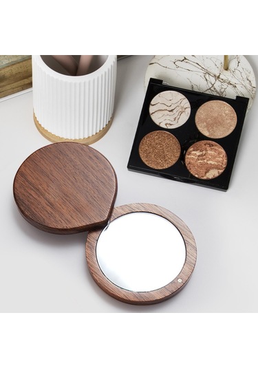 Dolıty Makyaj Aynası Dekorasyonu 360 Dönen Ceviz-ağacı Ceviz Ağacı