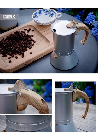 İskandinav İtalyan Tipi Ev Tipi Moka Pot Gıda Sınıfı Alüminyum Kahve Makinesi Kapalı Tabanlı Kahve Potu İndüksiyon Ocak Isıtmalı Hediyelik İskandinav 6 Fincan 300ml