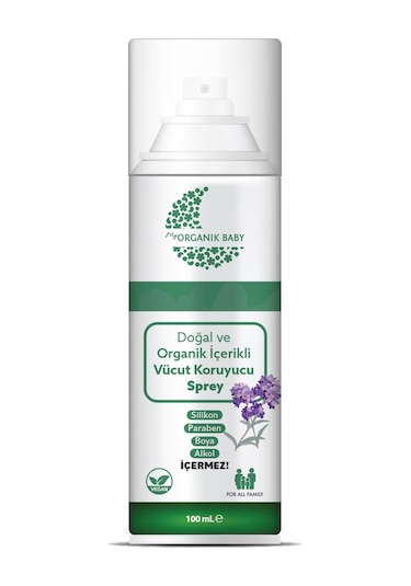 Organik Baby Doğal ve Organik İçerikli Vücut Koruyucu Sprey
