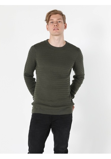 Colin's Slim Fit Haki Erkek Kazak CL1056031_Q1.V1_KHA