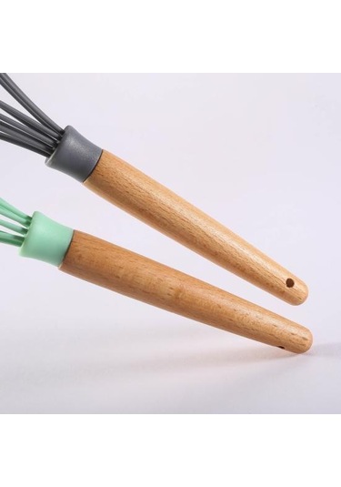 Gri Yumurta Mikseri Isıya Dayanıklı Karışım Manuel Kullanışlı Rahat Sap Çırpma Mutfak Aracı Gri