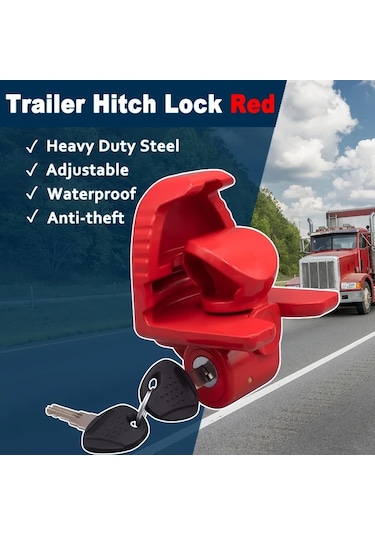 Xuweiwei Orange Heavy-duty Steel Tow Hook Universal Tongue Lock Dayanıklı Çelik Çekme Kancası Kilit Rv Tekne Karavan Aksesuar