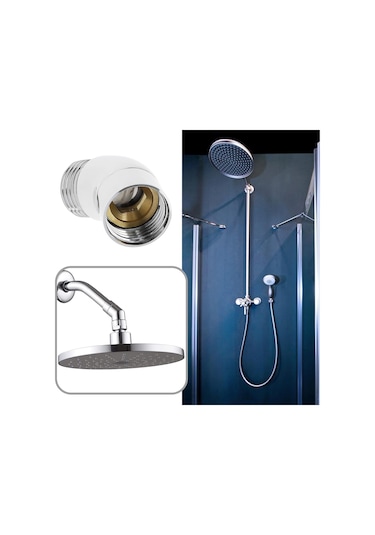 135 Derece Duş Kolu Dirsek Adaptörü, Kulplu Duş Başlığı Dirsek Adaptörü, Krom