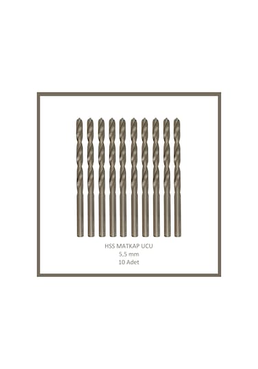 Hss Matkap Ucu 5,5 Mm, Metal, Ahşap, Plastik İçin 10 Adet