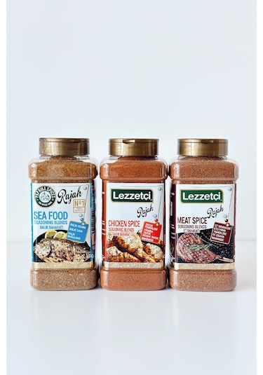 Lezzetçi Sea Food + Meat Spice + Chicken Spice  3 x 600 G
