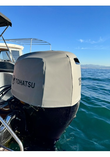 Tekne Motor Kılıfı Dıştan Takma Marin Deri Tohatsu 150 Hp