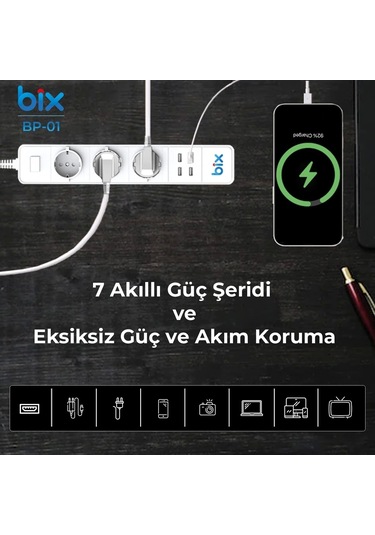 Vtn Bp-01 Wifi Yüksek Akım Korumalı Hızlı Şarj Özellikli Akıllı Priz 2 M