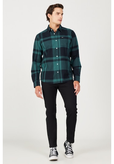 Wrangler Arizona Straight Fit Düz Kesim Normal Bel Düz Paça Esnek Siyah Erkek Pantolon W211842001 Siyah