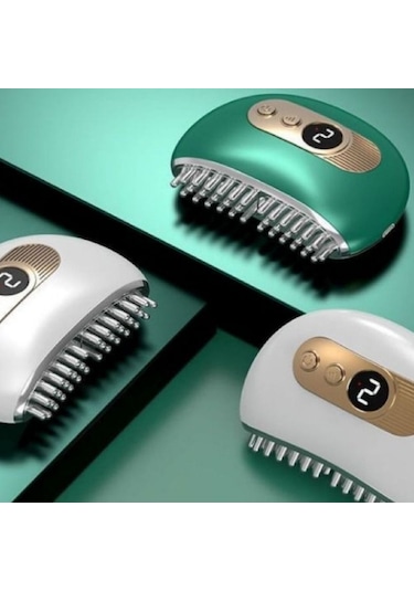 1 Adet Akıllı Elektrik Akımlı Ems Titreşimli Masaj Tarağı Kademeli Yüz Masaj Aleti Aparatı 4741 Açık Mavi