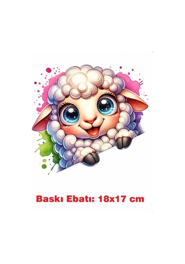 Kuzu Ütü İle Yapışan Tekstil Kumaş Tişört Dtf Baskı 3641