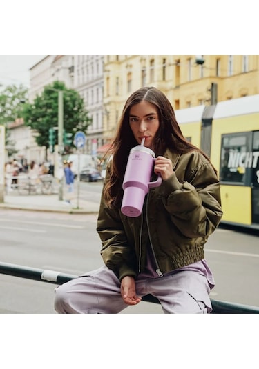 Stanley Quencher H2.o Flowstate Tumbler Pipetli Termos 1.18l Pipetli Matara Pembe