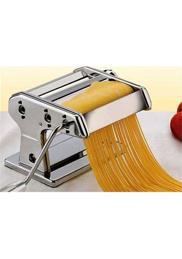 Tuğra Çelik No 180 3 Amaçlı Erişte Kesme Makarna Yufka Makinesi Gümüş