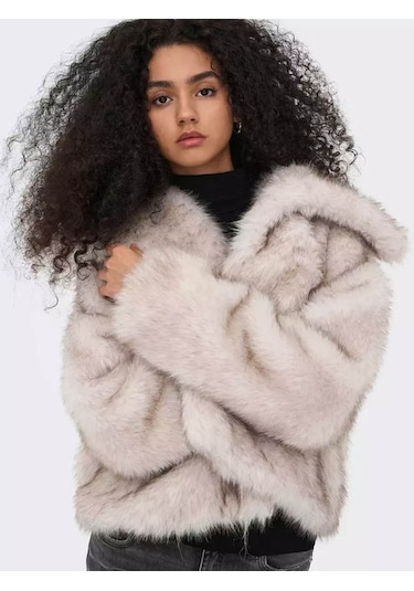 Only Onldawn Life Faux Fur Taş Kadın Ceket 15348977 Taş Only Onldawn Life Faux Fur Taş Kadın Ceket 15348977 Taş
