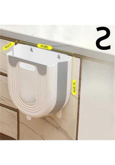 Maoyaya Mutfak Katlanır Asılı Çöp Kovası - Ev Banyo Dolabı Duvara Monte, Çok Renkli Çok Renkli