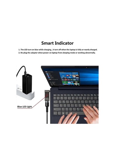 Usb C - 7.4mm Dizüstü Bilgisayar Şarj Adaptörü Dişi Tip C - Erkek Dc 7.4 X 5.0mm Namlu Jak Fişi Dönüştürücü