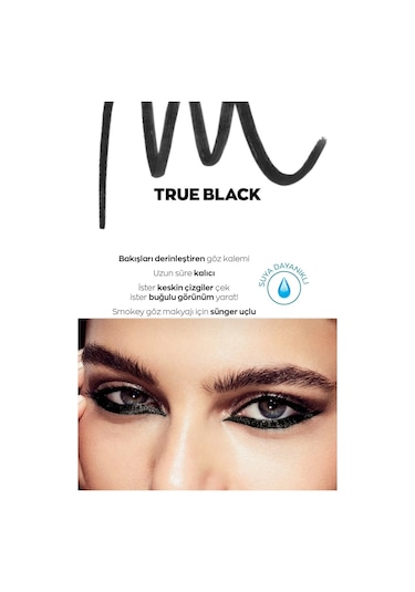 Avon Kohl Sünger Uçlu Suya Dayanıklı Göz Kalemi True Black 2'li