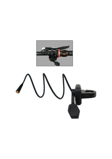 Pazly Elektrikli Bisiklet Scooter İçin Su Geçirmez Siyah Başparmak Gaz Siyah