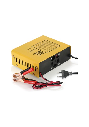 Symbee 6v/12v Akıllı Akü Şarj Cihazı, Otomatik/manuel Mod, Lityum Ve Kurşun Asit Aküleri İçin, Sarı, Küçük Avrupa Standartı Mf-1