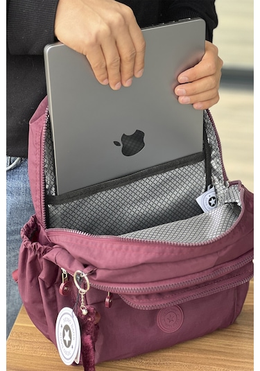 Nemo Group Bordo Sırt Çantası Krinkıl Kumaş Suya Dayanıklı