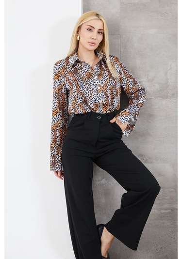 Dparis Leopar Desenli Gömlek