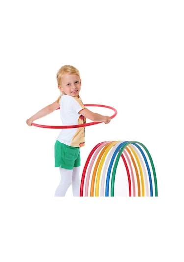 10 Adet Hulahop Çember 60 CM Hulahoop 10'lu Hula Hop Renkli