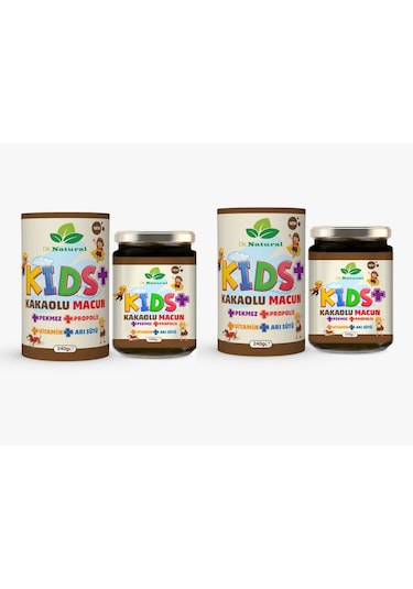 Dr. Natural Kakao Arı Sütü Propolis Pekmez ve Vitamin Çocuk Macunu 2 x 240 G