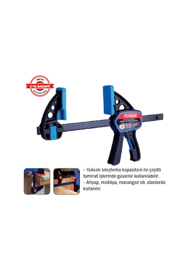 Tomax Ağır Tip Marangoz İşkence 150 Mm 6 Nl