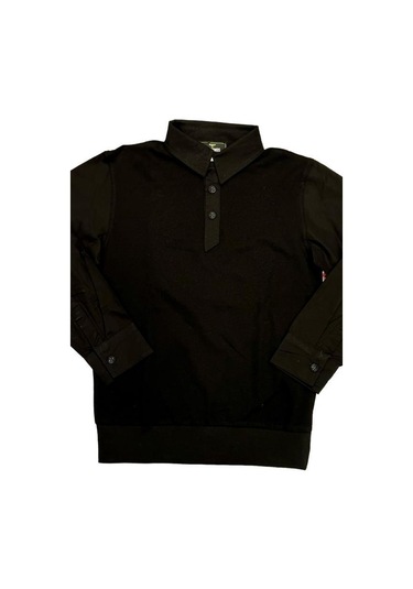 Erkek Çocuk Mevsimlik Uzun Kol Düğme Yakalı Lacoste-13008-siyah Siyah