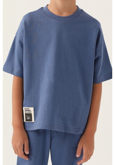 Rolypoly Enjoy Summer İndigo Erkek Çocuk Bermuda Takım 5274-43132 İndigo