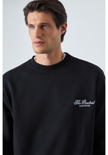 Federer Erkek Uzun Kollu Regular Bisiklet Yaka Siyah Eşofman Takımı