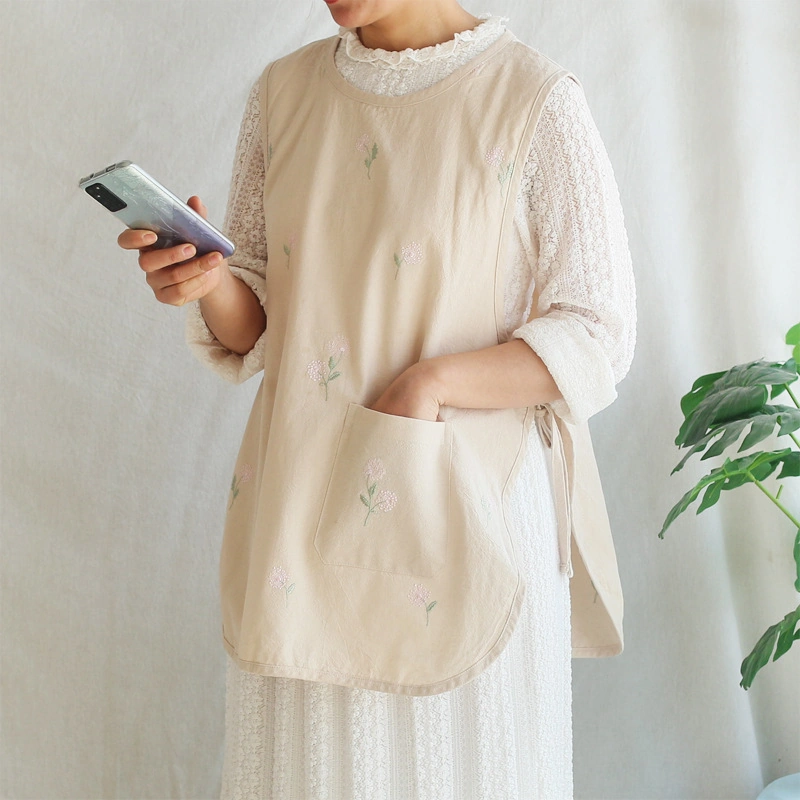 Skycity Kumaş Çiftlik Aile Fantezi Desenli Evde Mutfak Çalışmaları İçin Kısa Tip Tulum Apron Kahverengi, M Beden 150-180 Cm Diğer