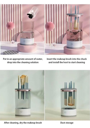 Osiu Elektrikli Makyaj Aracı Temizleyici Fırçaları Tek Seferde