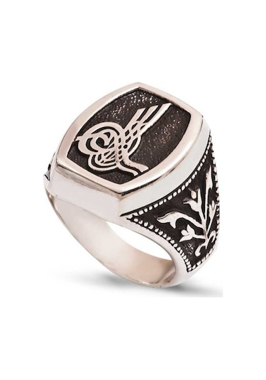 Gumush 551168903 Gümüş Tuğralı Erkek Yüzük