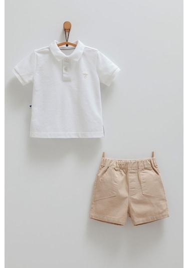 Pike Tshırt Şort Takım Bej