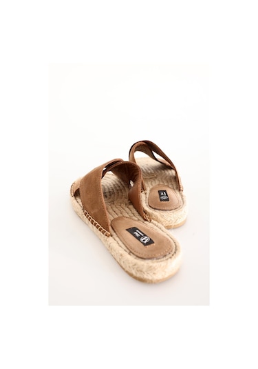 5in1Canpolat Bal Espadril Terlik 24112-bal Açık Kahverengi