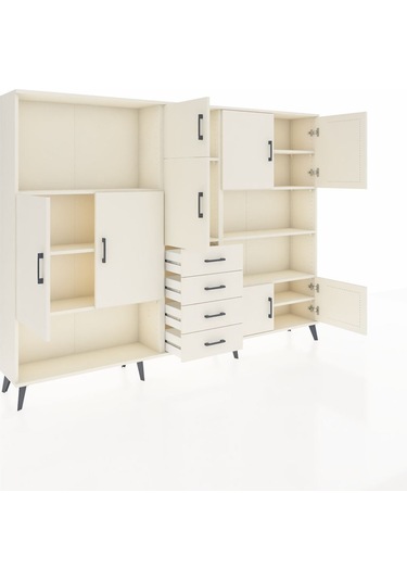 Arges Dolap 9 Raflı 4 Çekmeceli 8 Kapaklı 220x30x163 Aytaşı-aytaş Aytaşı-aytaşı