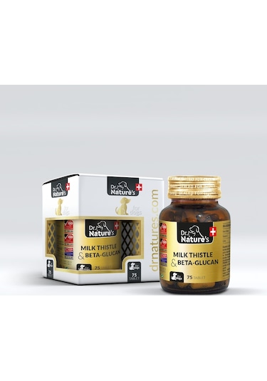 Dr. Nature's Milk Thistle & Beta Glucan Köpeklerde Karaciğer 75 Tablet