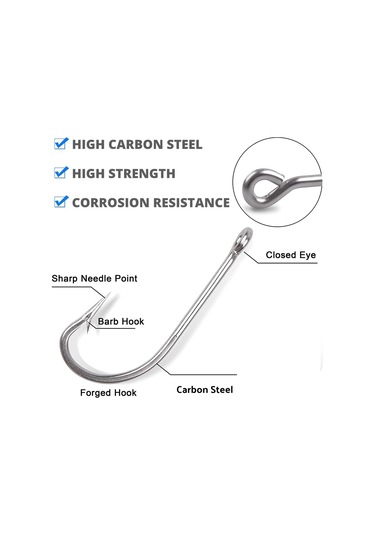 MSO Olta Balıkçılık Uzun Şaft Yüksek Karbon Çelik İğne 20 Adet