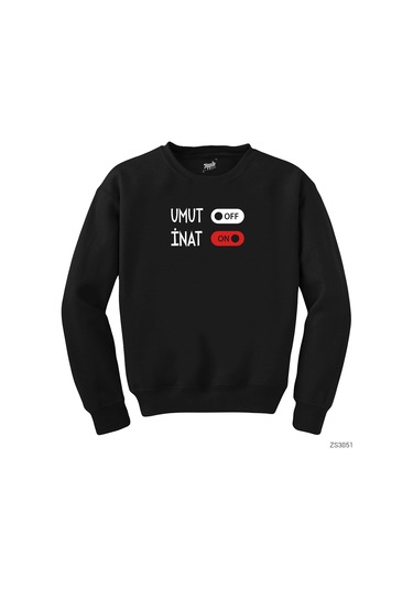 Umut Ve İnat Siyah Sweatshirt Siyah