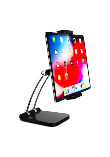 Ally Q010 Ayarlanabilir Masaüstü Tablet ve Telefon Tutucu Stand Siyah