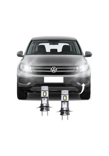 Vw Tıguan Led Uzun Far Ampulü Mini Led 2'li Set H7