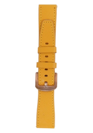 Fro Lw38-43 20 Mm Hakiki Deri Safiano Sarı Kordon Gold Toka