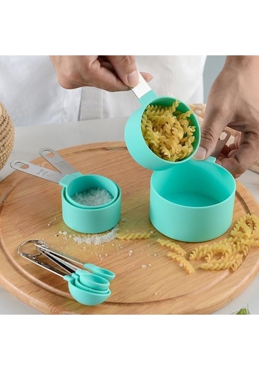 Kırmızı 4 Adet/takım Yeniden Kullanılabilir Ölçüm Çay Kaşığı Çok Amaçlı Kullanışlı Iyi Kavrama Mezun Bardak Küçük