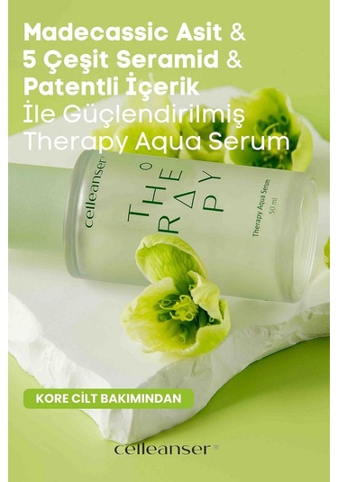 Madecassic Asit & 5 Çeşit Seramid İçeren Yatıştırıcı Ve Nemlendirici Therapy Aqua Serum