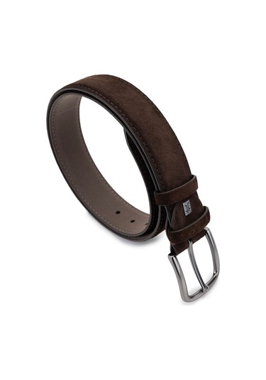 Tamer Tanca Erkek Hakiki Deri Kahverengi Süet Spor Kemer 171 2003 Erk Kmr Y25 Kahve Suet Kahverengi