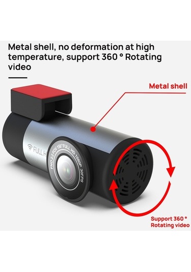 Novahub Araba Dvr Dash Kamera 150 Geniş Açı, Dahili Wıfı, Gps, Gece Görüş, Döngü Kaydı, Sesli Hatırlatma